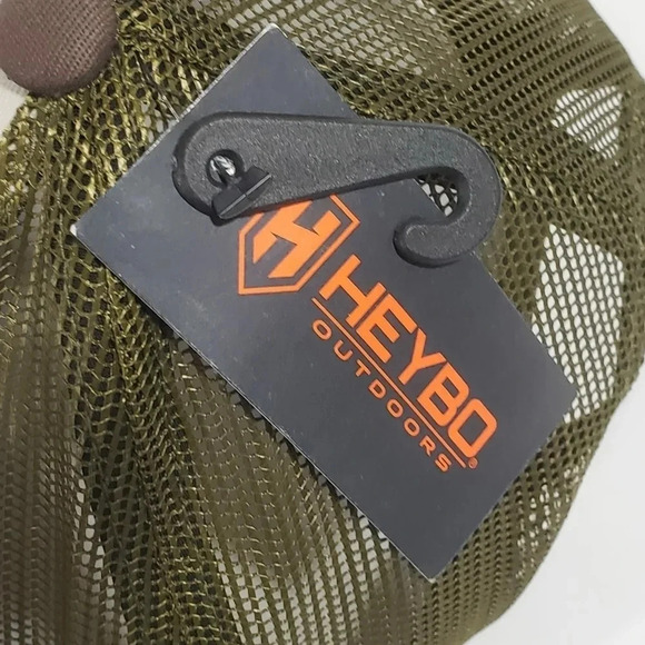 Heybo Outdoors Mesh Back Tri-Color Trucker Hat  With Canvas Patch NWT. - Picture 8 of 8